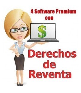 4 Softwares Premium con Derechos de Reventa