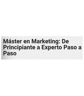 Máster en Marketing: De Principiante a Experto
