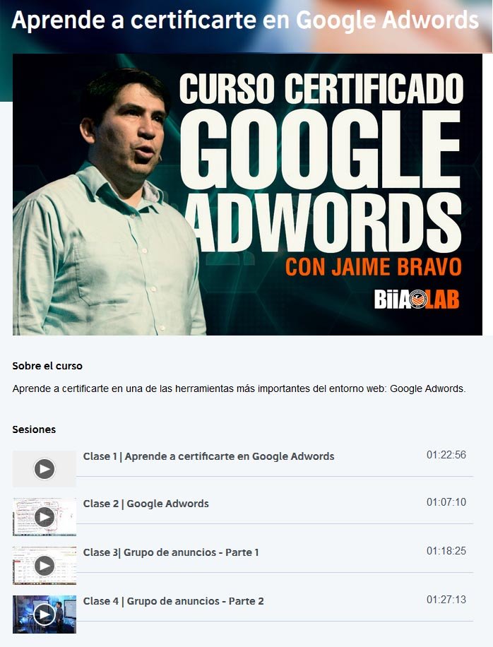 aprende a certificarte en google adwords